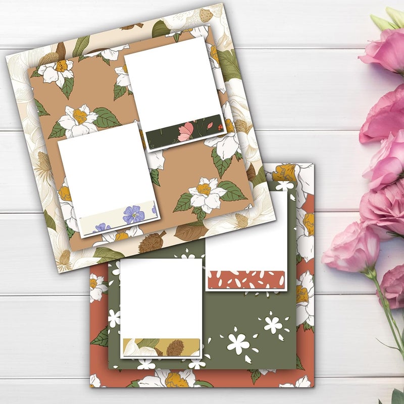 EggSun 48 Sheets Scrapbook Paper 11x11, Vintage Floral Pattern Decorative Scrapbook Paper for Journals DIY Cards and Photo Albums, Aesthetic Craft Supplies for Kids and Adults - Image 2